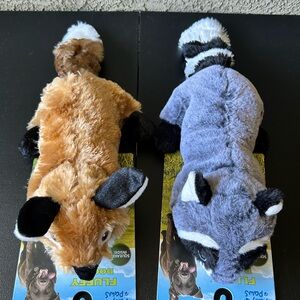 Pally Paws Fox & Raccoon Dog Toy 18” w/Squeaker